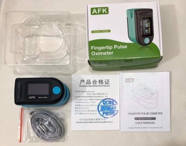 AFK YK009 Portable Fingertip Pulse Oximeter Blood Oxygen Level Monitor with Oxygen Saturation Monitor