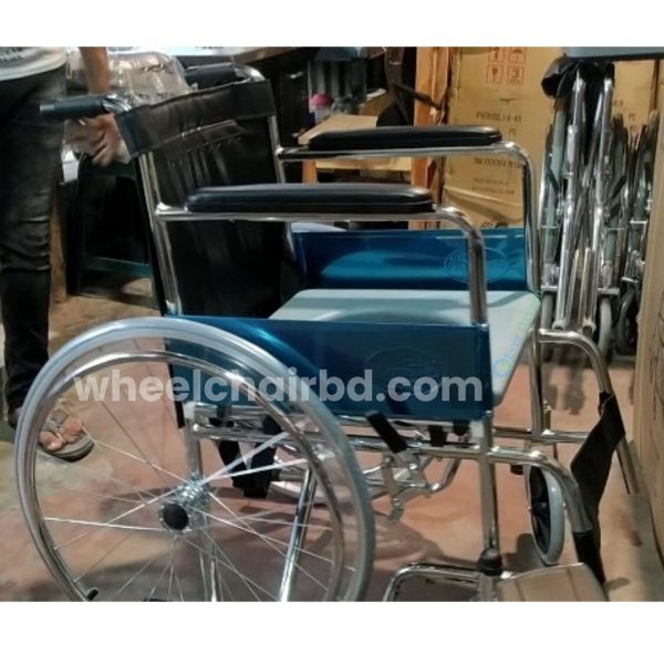 Maxton Foldable Commode Wheelchair - Image 4