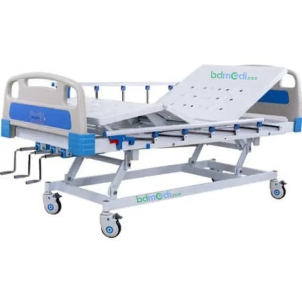 3-Function Manual Crank Hospital Bed with Mattress - Image 2