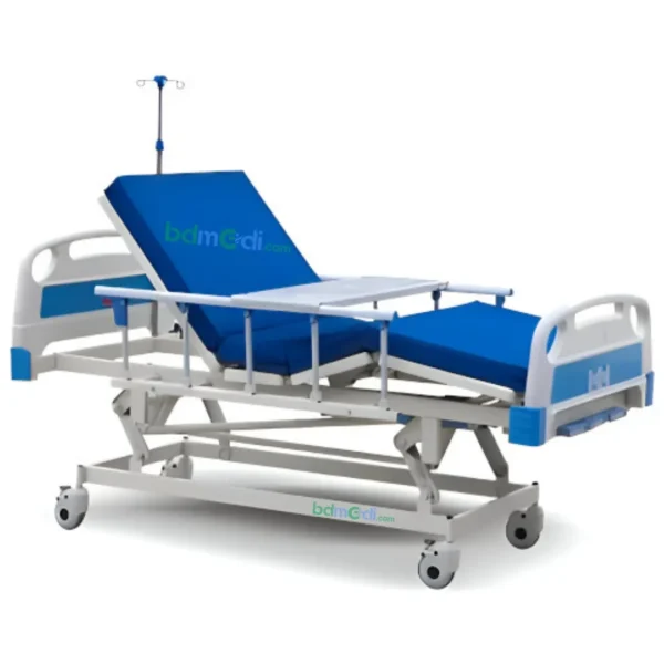 3-Function Manual Crank Hospital Bed with Mattress - Image 3